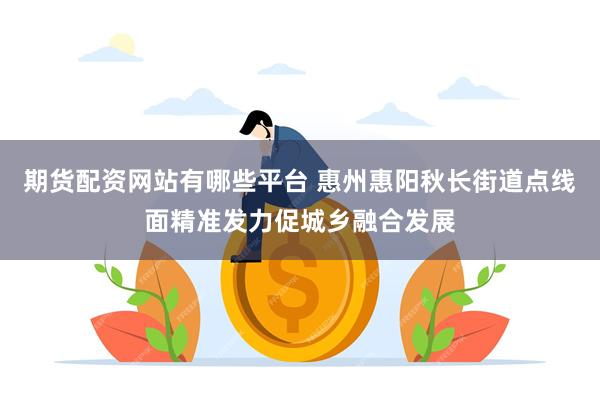 期货配资网站有哪些平台 惠州惠阳秋长街道点线面精准发力促城乡融合发展